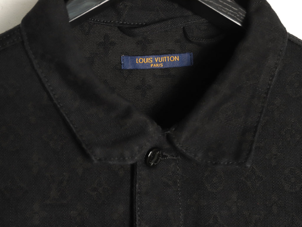 Louis Vuitton Black Tonal All-Over Monogram Denim Jacket
