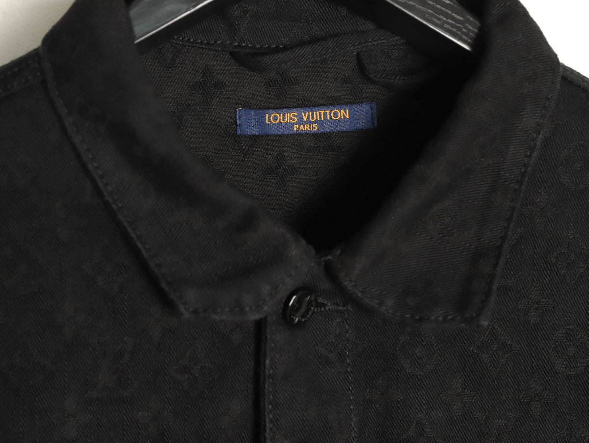Louis Vuitton Black Tonal All-Over Monogram Denim Jacket