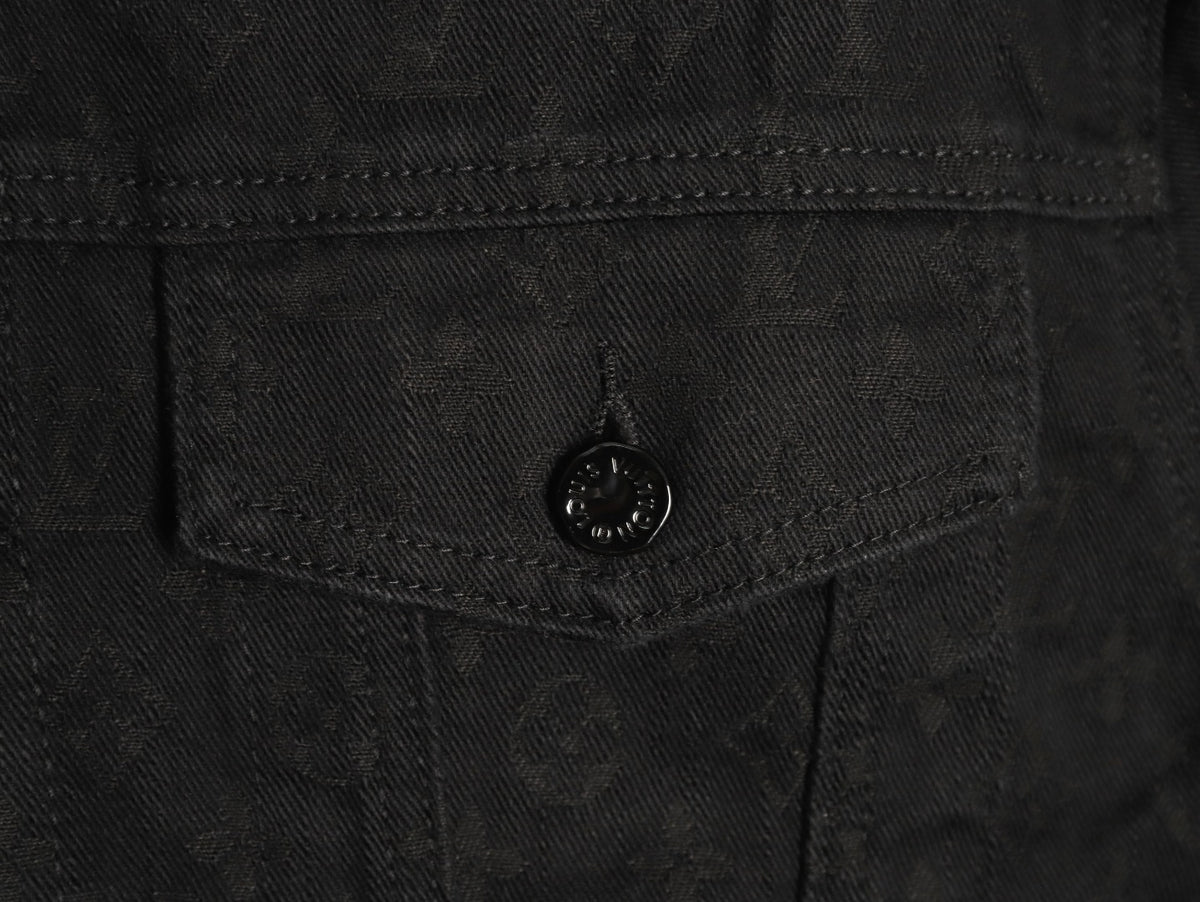 Louis Vuitton Black Tonal All-Over Monogram Denim Jacket