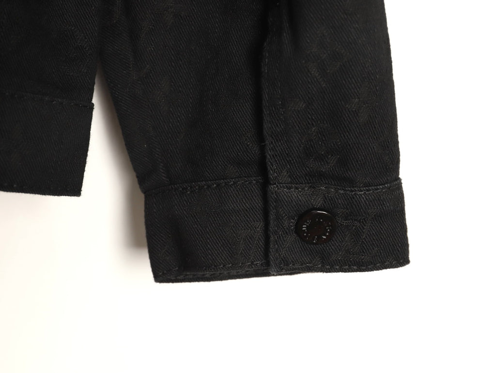 Louis Vuitton Black Tonal All-Over Monogram Denim Jacket