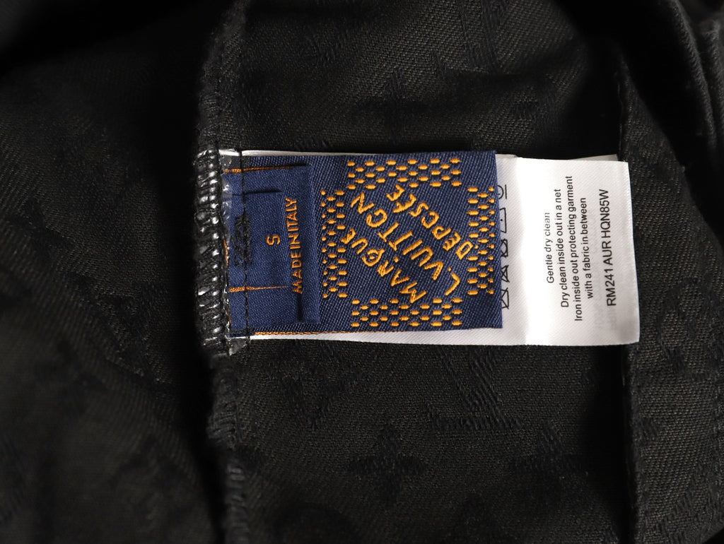 Louis Vuitton Black Tonal All-Over Monogram Denim Jacket