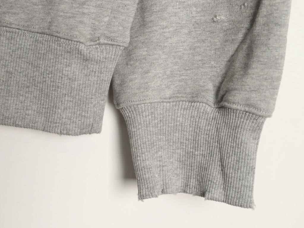 Louis Vuitton 25FW Gray Floral Letter Hooded Sweatshirt