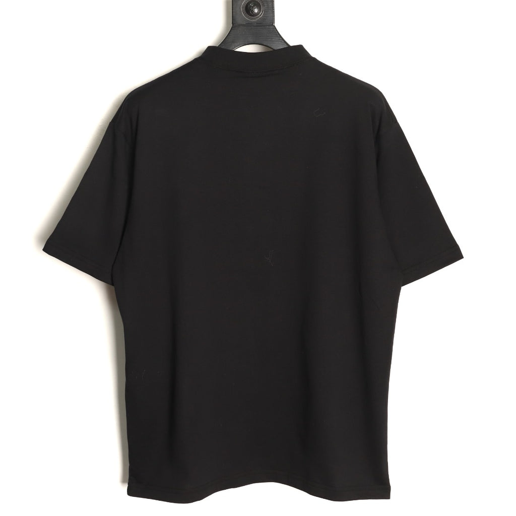 Balenciaga BLCG Black Graffiti-Letter Short-Sleeve T-Shirt