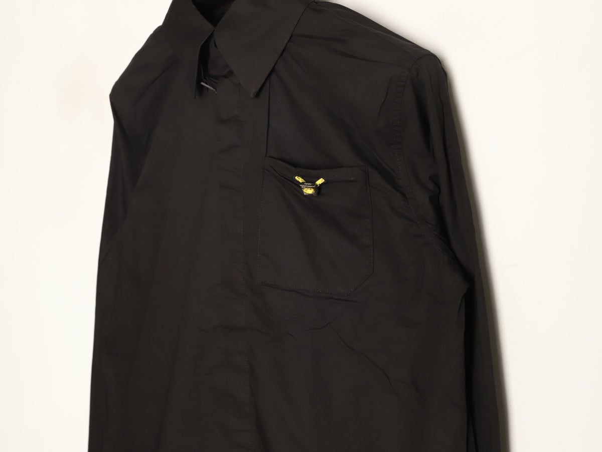 Fendi 26FW Black Pocket-Detail Long-Sleeve Shirt