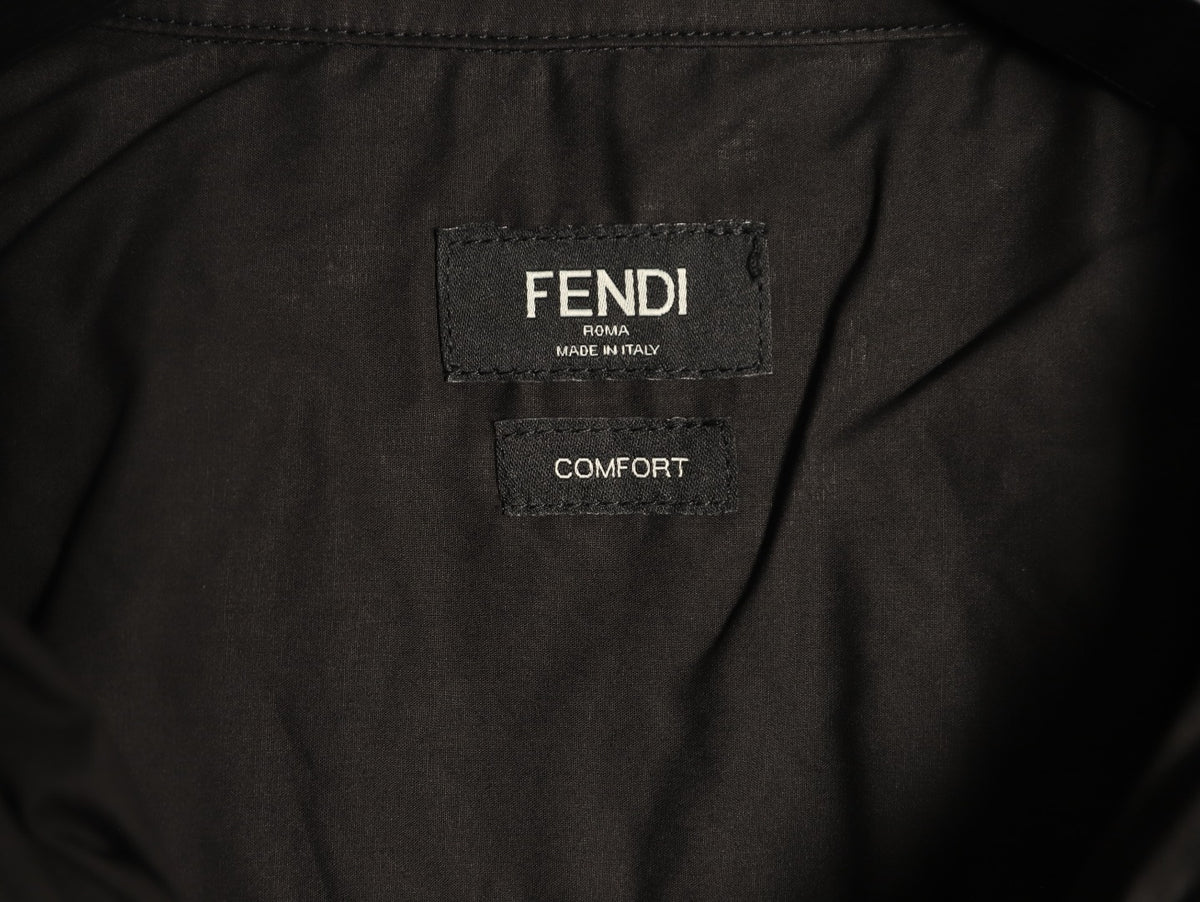 Fendi 26FW Black Pocket-Detail Long-Sleeve Shirt