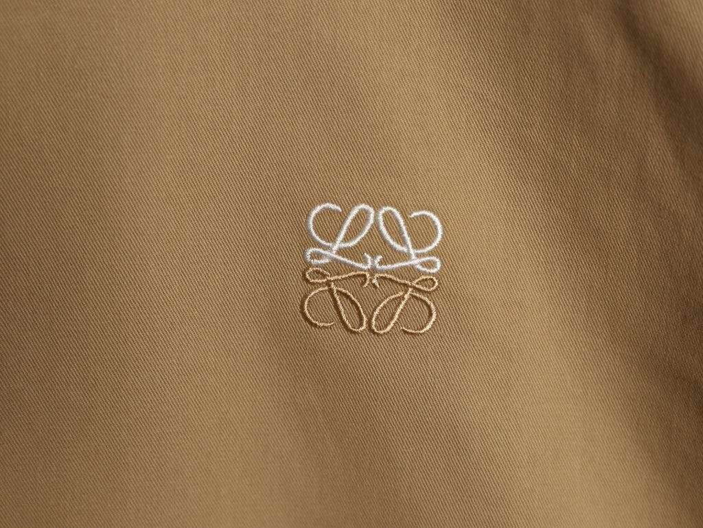 Loewe Khaki Two-Tone Emblem Long-Sleeve Shirt