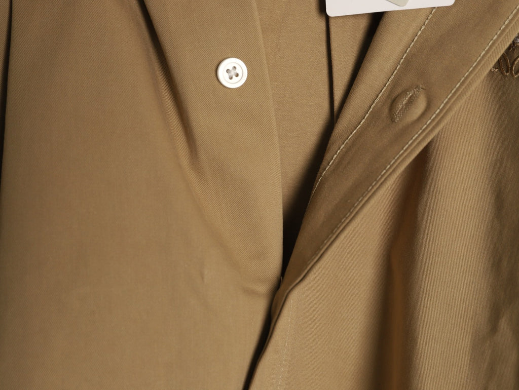 Loewe Khaki Two-Tone Emblem Long-Sleeve Shirt