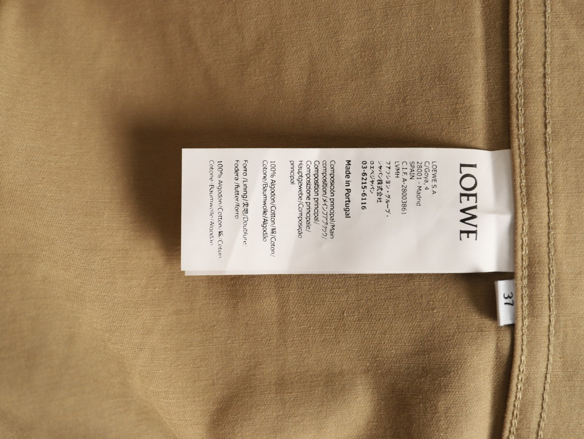 Loewe Khaki Two-Tone Emblem Long-Sleeve Shirt