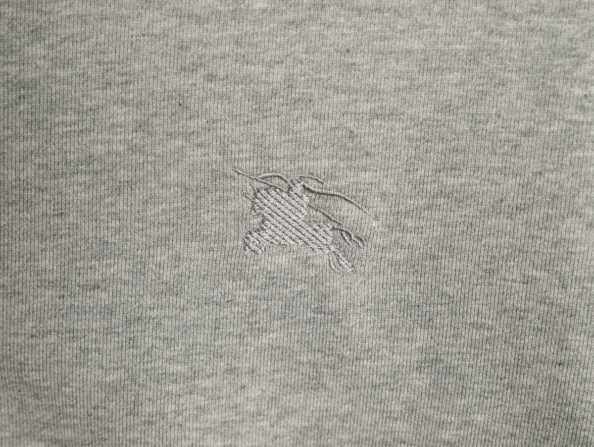 Burberry 25FW Gray Check-Trim Zip Hoodie Jacket