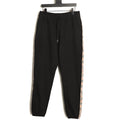 Burberry 25FW Black Check-Side-Trim Drawstring Pants