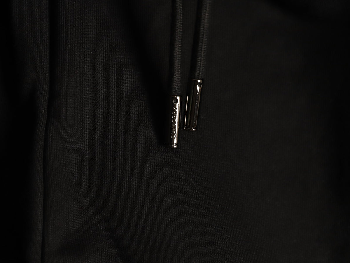 Burberry 25FW Black Check-Side-Trim Drawstring Pants