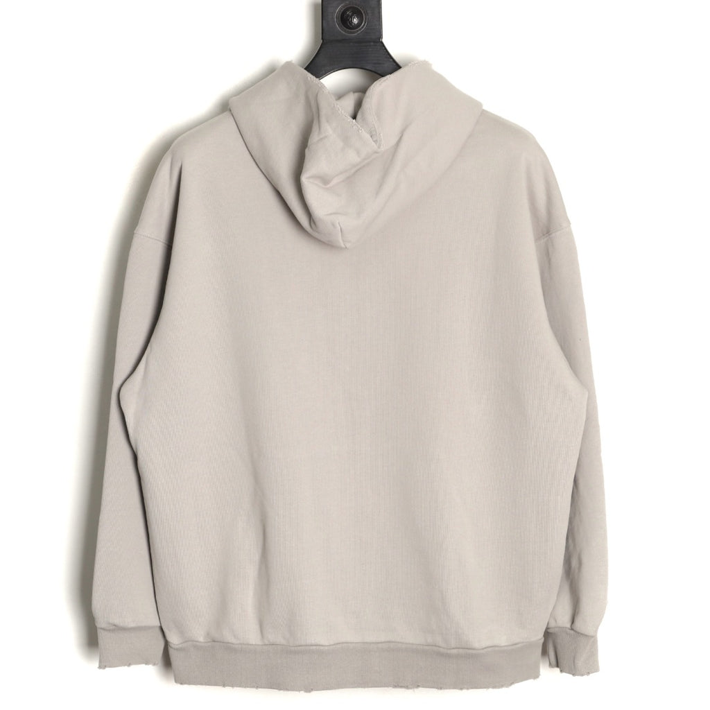 Balenciaga 25FW Light Beige Double-B Graphic Pullover Hoodie