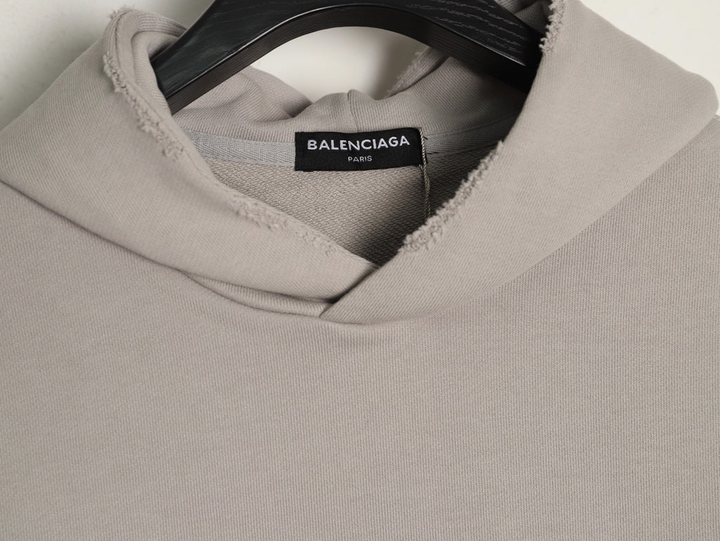 Balenciaga 25FW Light Beige Double-B Graphic Pullover Hoodie