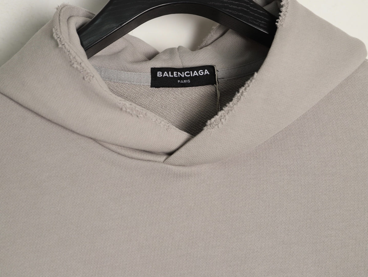 Balenciaga 25FW Light Beige Double-B Graphic Pullover Hoodie