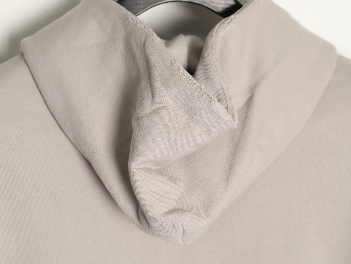 Balenciaga 25FW Light Beige Double-B Graphic Pullover Hoodie