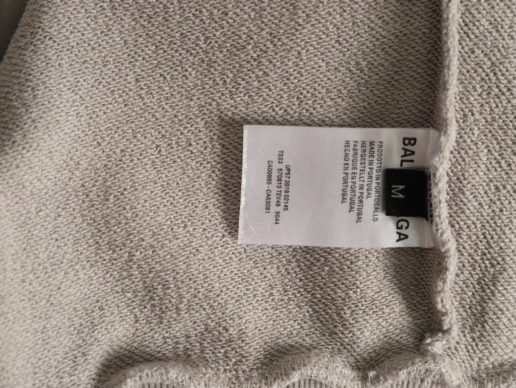 Balenciaga 25FW Light Beige Double-B Graphic Pullover Hoodie