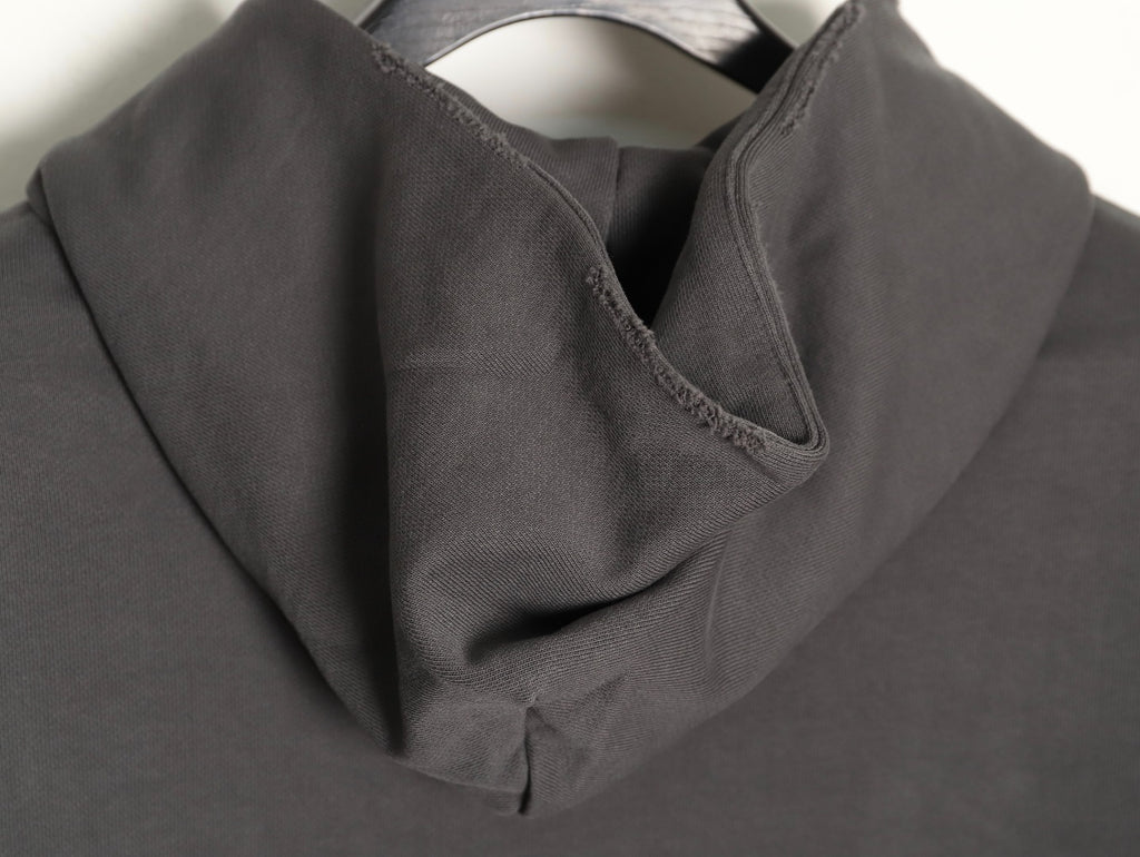 Balenciaga 25FW Charcoal Double-B Graphic Pullover Hoodie