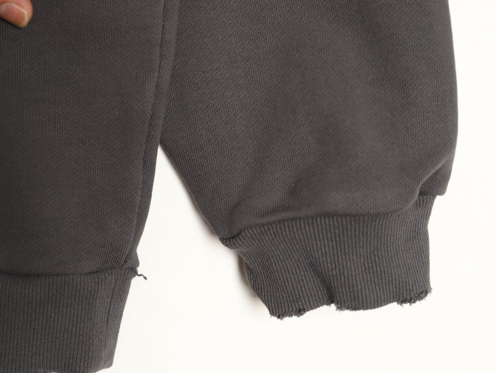 Balenciaga 25FW Charcoal Double-B Graphic Pullover Hoodie
