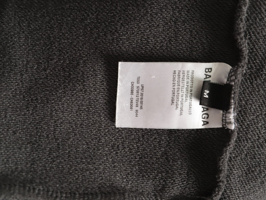Balenciaga 25FW Charcoal Double-B Graphic Pullover Hoodie