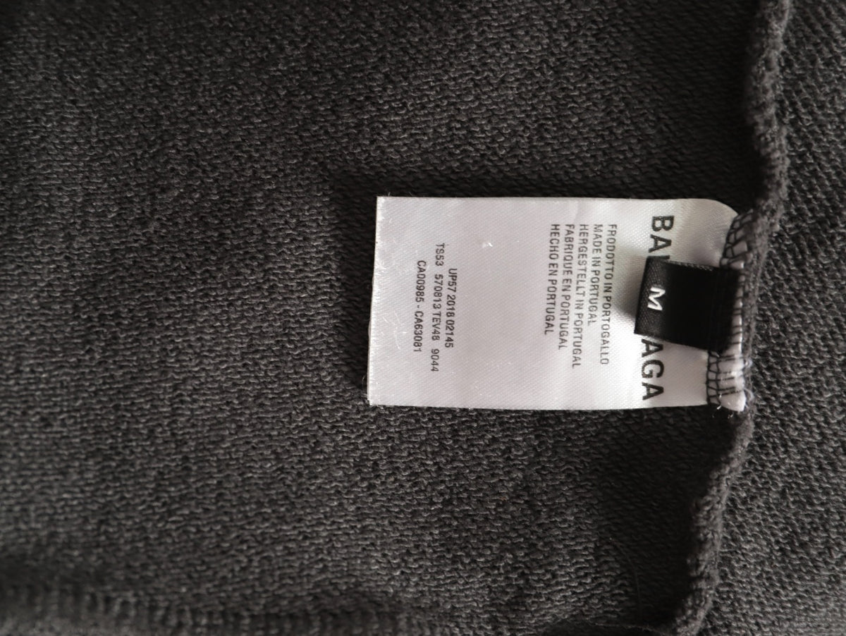 Balenciaga 25FW Charcoal Double-B Graphic Pullover Hoodie