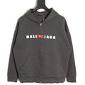 Balenciaga 25FW Charcoal Multicolor-Letter Zip Hoodie Jacket