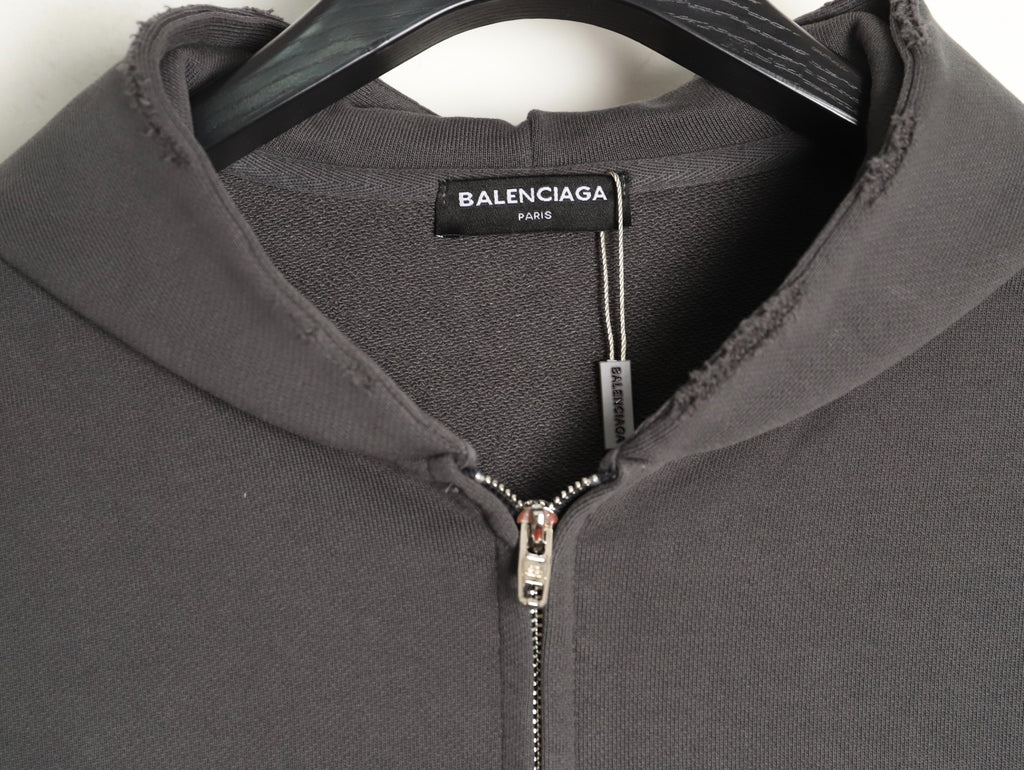 Balenciaga 25FW Charcoal Multicolor-Letter Zip Hoodie Jacket