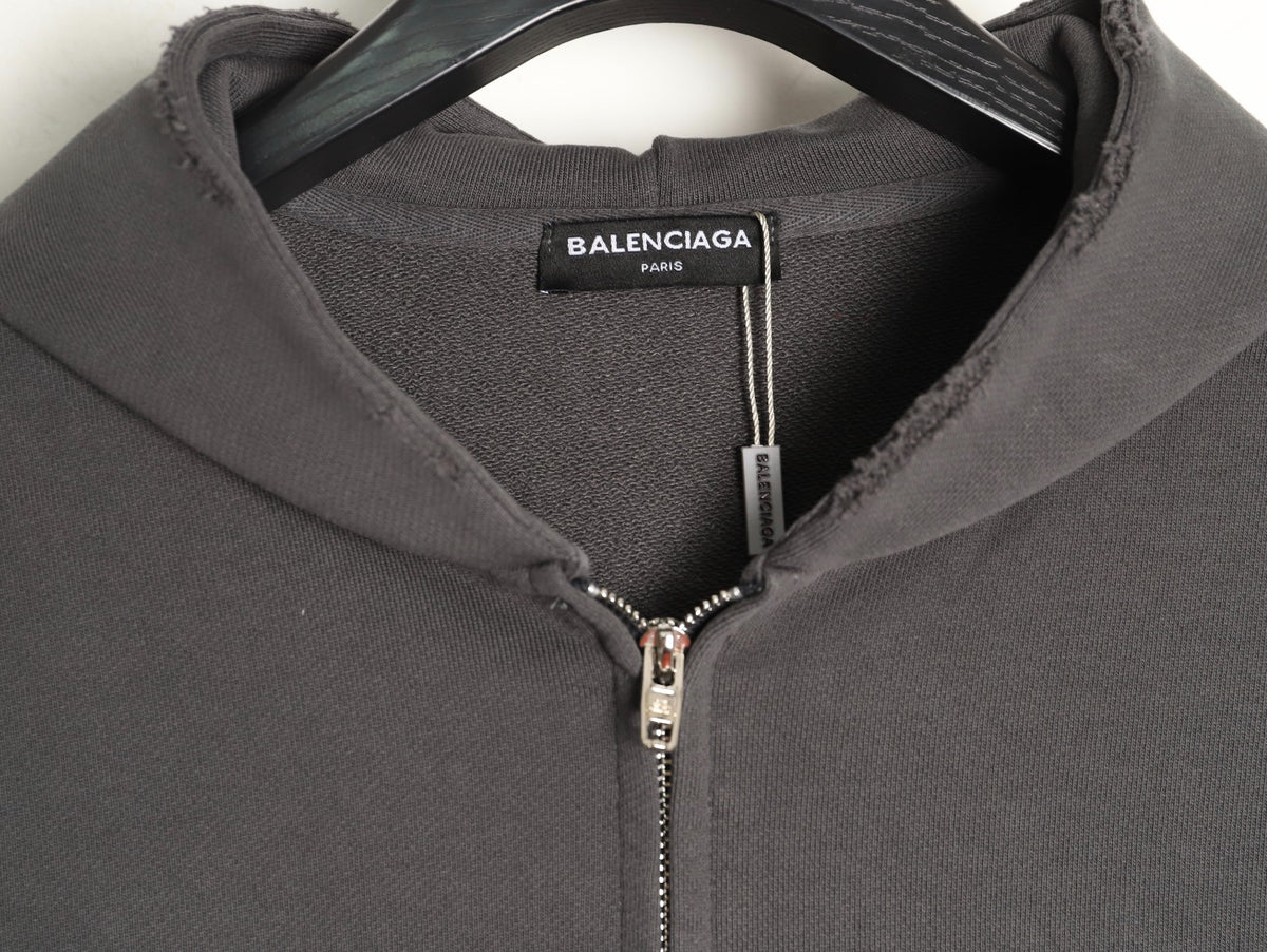 Balenciaga 25FW Charcoal Multicolor-Letter Zip Hoodie Jacket