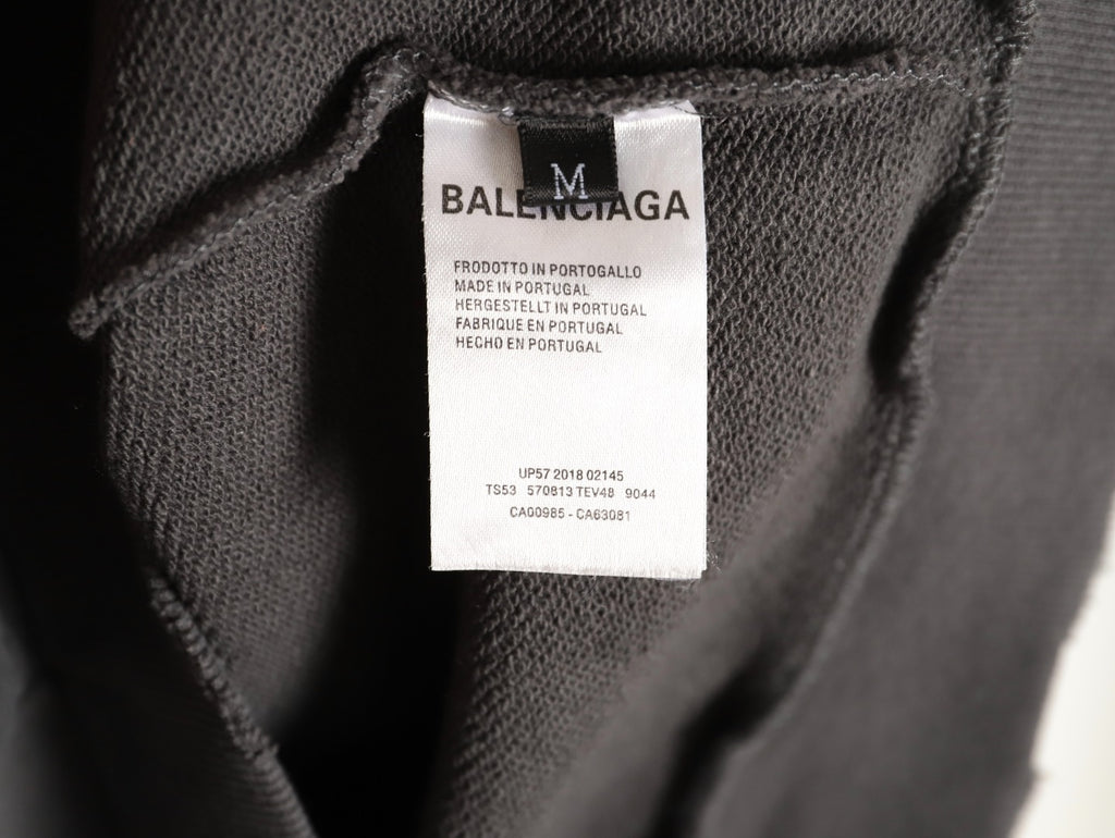 Balenciaga 25FW Charcoal Multicolor-Letter Zip Hoodie Jacket