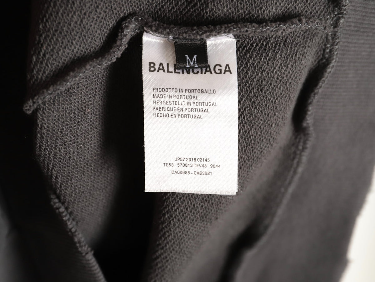 Balenciaga 25FW Charcoal Multicolor-Letter Zip Hoodie Jacket