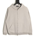 Balenciaga 25FW Light Beige Inverted Back-Letter Zip Hoodie Jacket