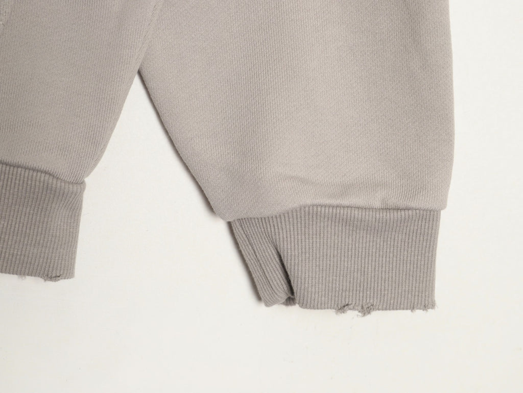 Balenciaga 25FW Light Beige Inverted Back-Letter Zip Hoodie Jacket
