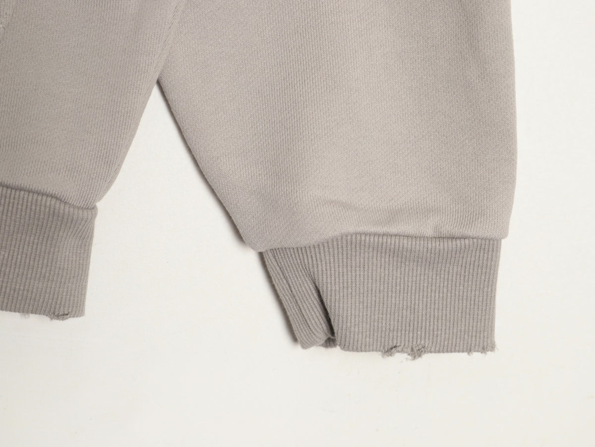 Balenciaga 25FW Light Beige Inverted Back-Letter Zip Hoodie Jacket
