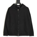 Balenciaga 25FW Black Inverted Back-Letter Zip Hoodie Jacket