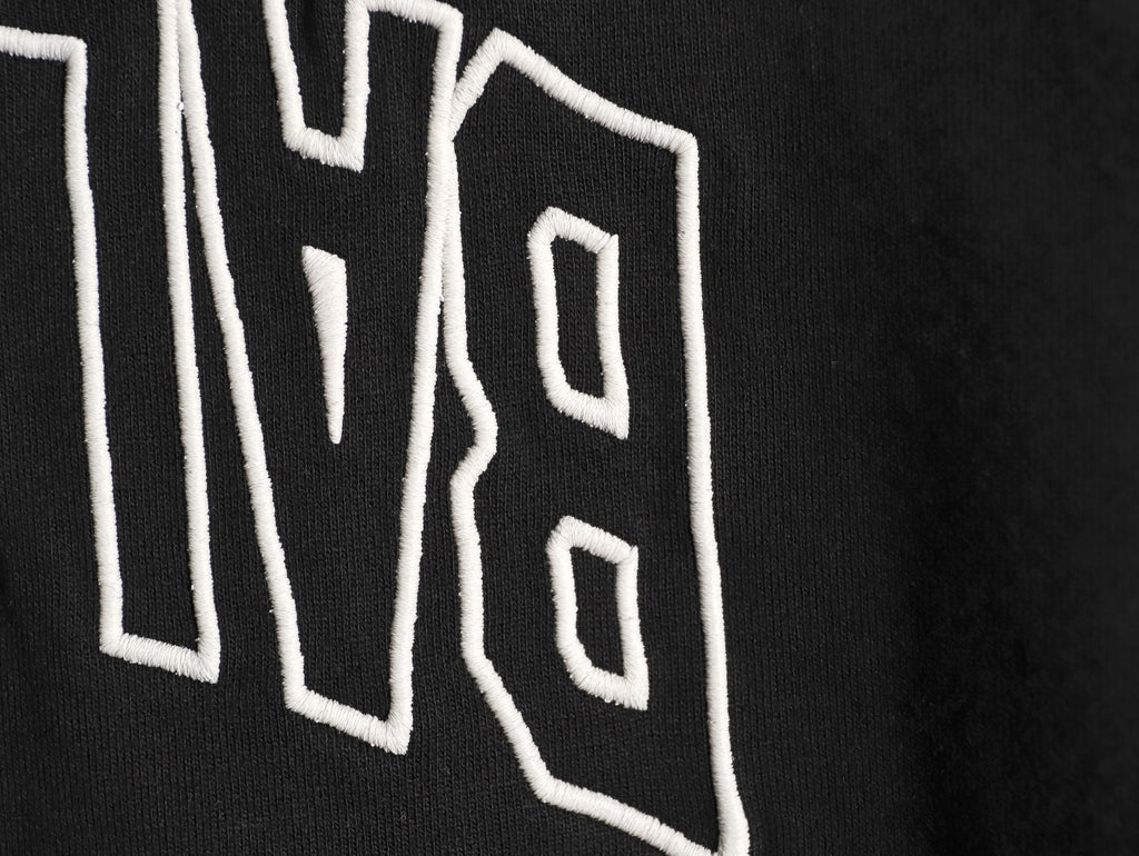 Balenciaga 25FW Black Inverted Back-Letter Zip Hoodie Jacket