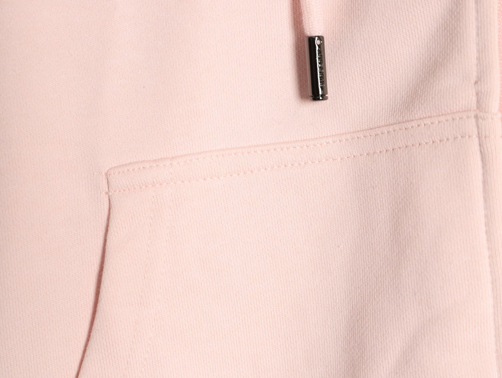 Burberry 25FW Pale Pink Equestrian Back-Graphic Zip Hoodie