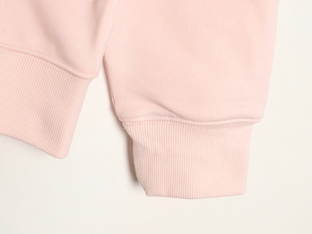 Burberry 25FW Pale Pink Equestrian Back-Graphic Zip Hoodie