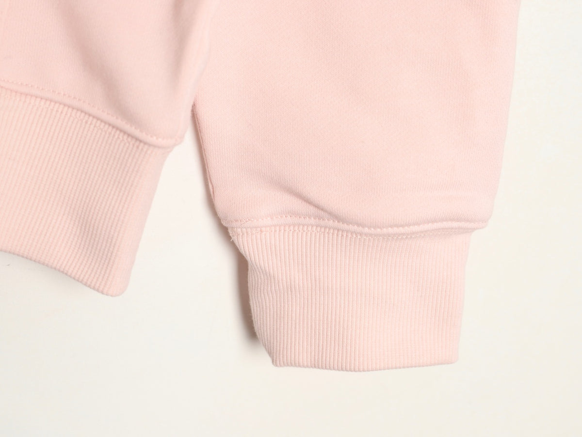 Burberry 25FW Pale Pink Equestrian Back-Graphic Zip Hoodie