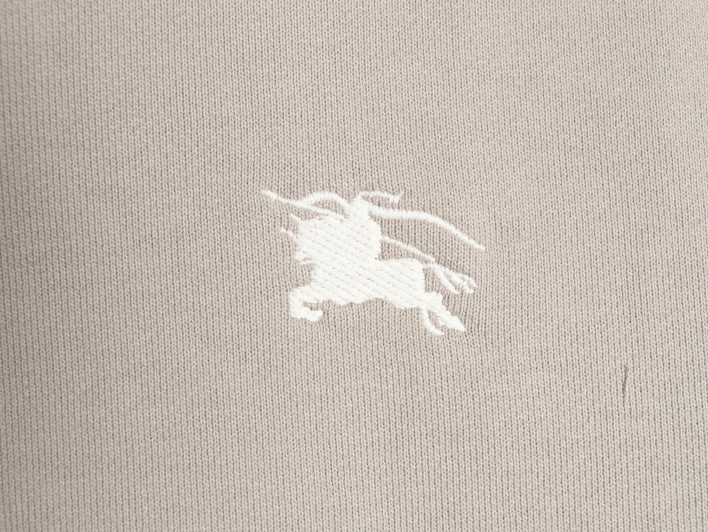 Burberry 25FW Gray Equestrian Back-Graphic Zip Hoodie