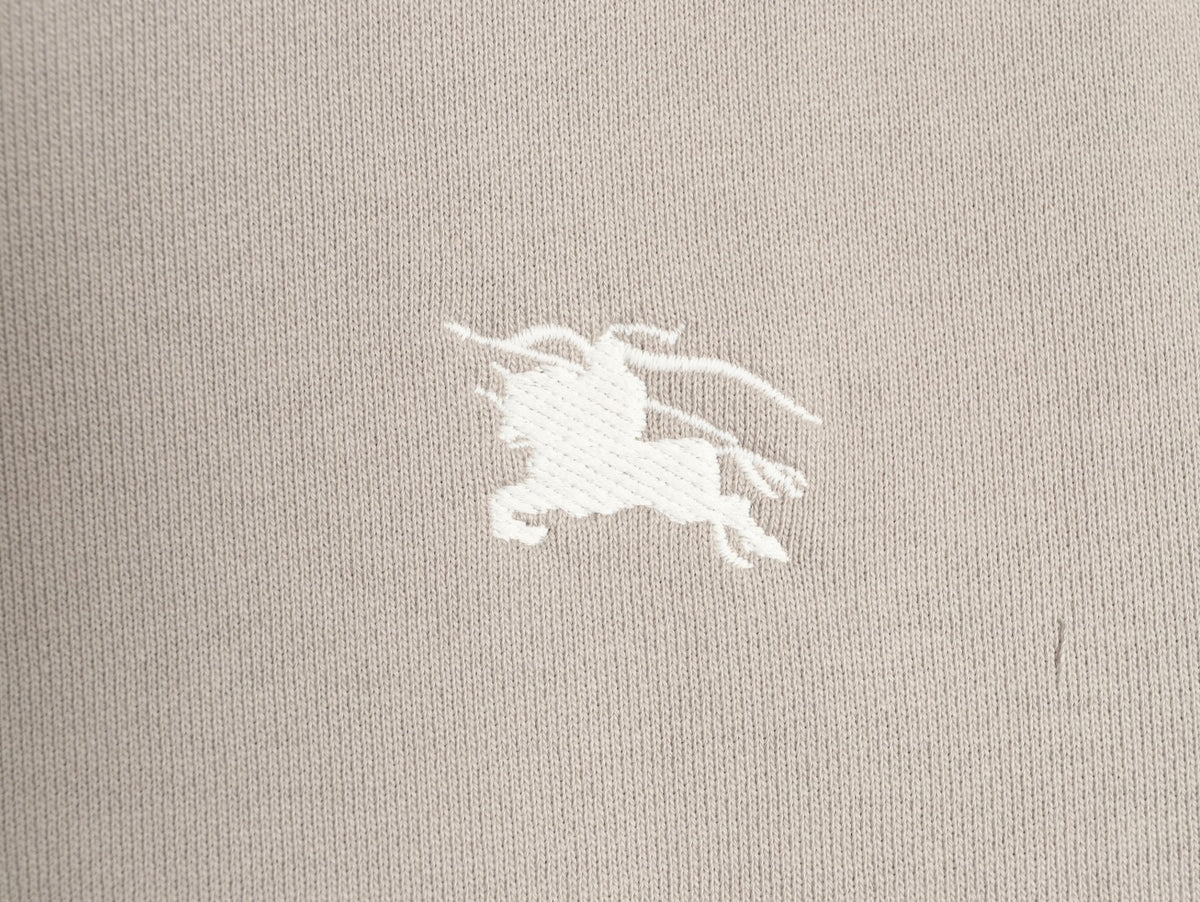 Burberry 25FW Gray Equestrian Back-Graphic Zip Hoodie