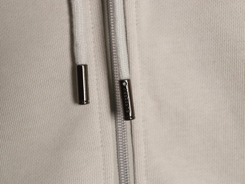 Burberry 25FW Gray Equestrian Back-Graphic Zip Hoodie