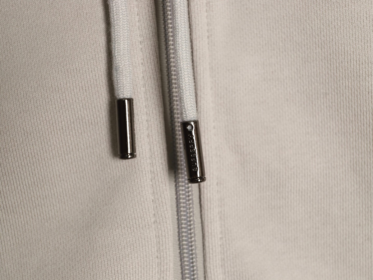 Burberry 25FW Gray Equestrian Back-Graphic Zip Hoodie