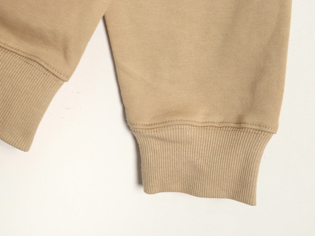 Burberry 25FW Khaki Equestrian Back-Graphic Zip Hoodie