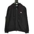 Burberry 25FW Black Equestrian Back-Graphic Zip Hoodie