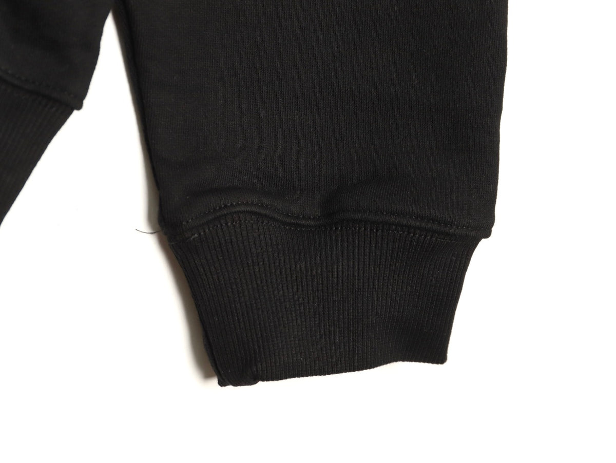 Burberry 25FW Black Equestrian Back-Graphic Zip Hoodie
