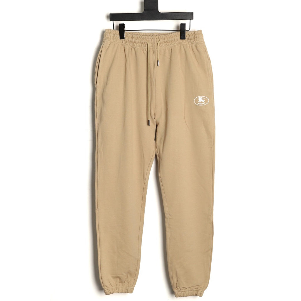 Burberry 25FW Khaki Equestrian-Stamp Drawstring Jogger Pants