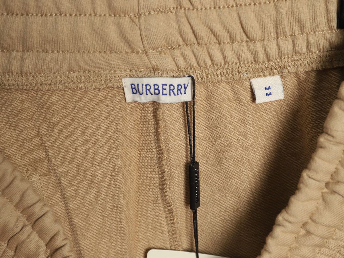 Burberry 25FW Khaki Equestrian-Stamp Drawstring Jogger Pants