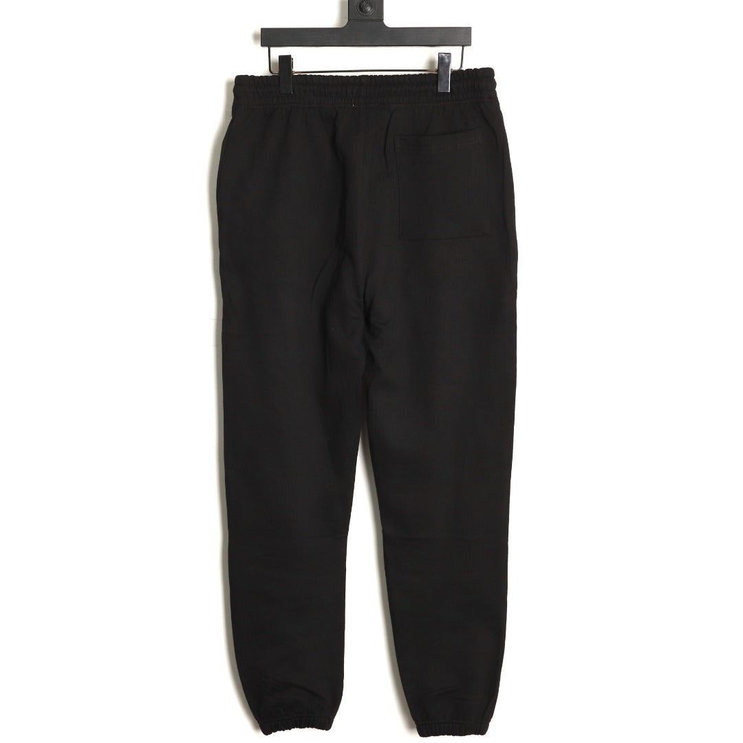 Burberry 25FW Black Equestrian-Stamp Drawstring Jogger Pants