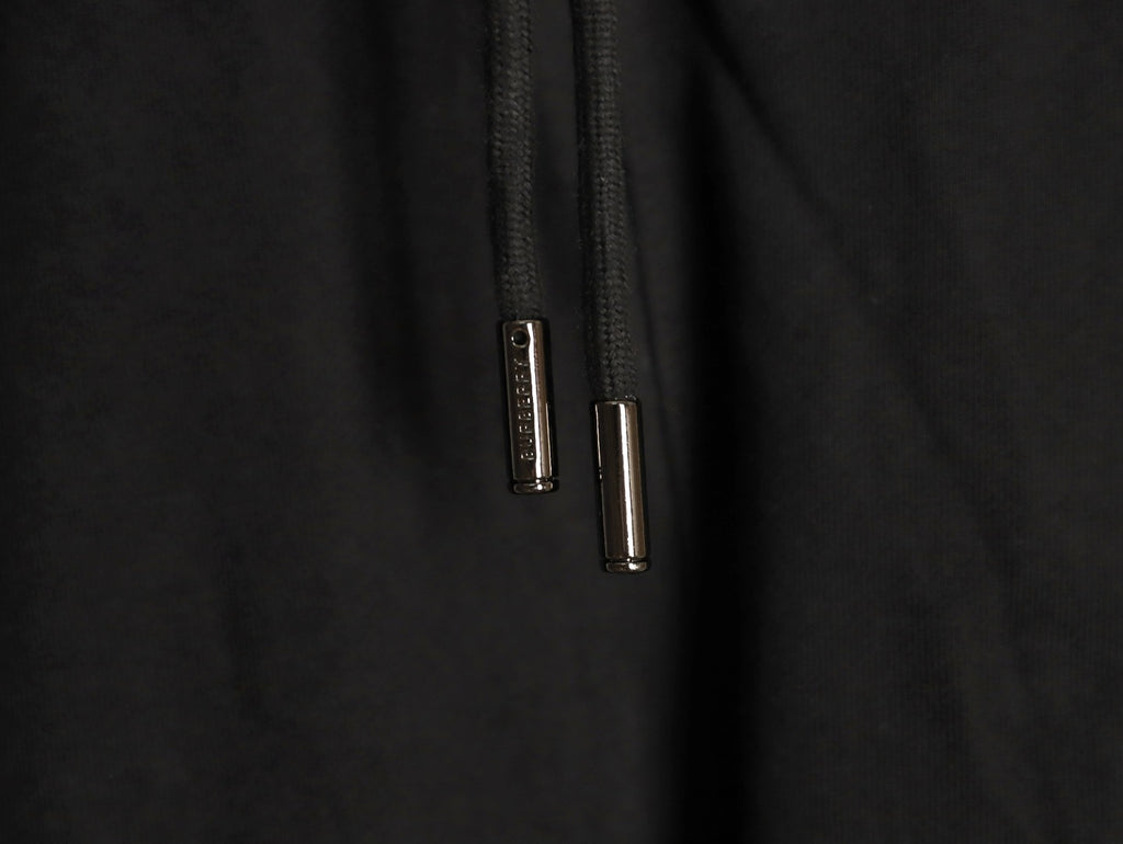 Burberry 25FW Black Equestrian-Stamp Drawstring Jogger Pants