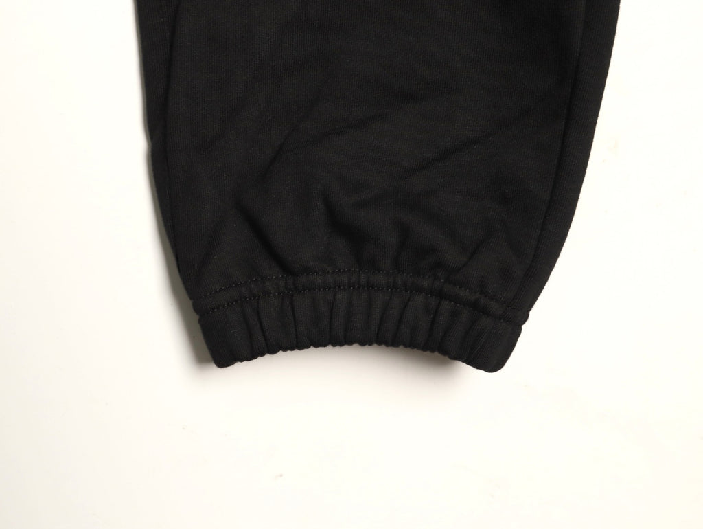 Burberry 25FW Black Equestrian-Stamp Drawstring Jogger Pants