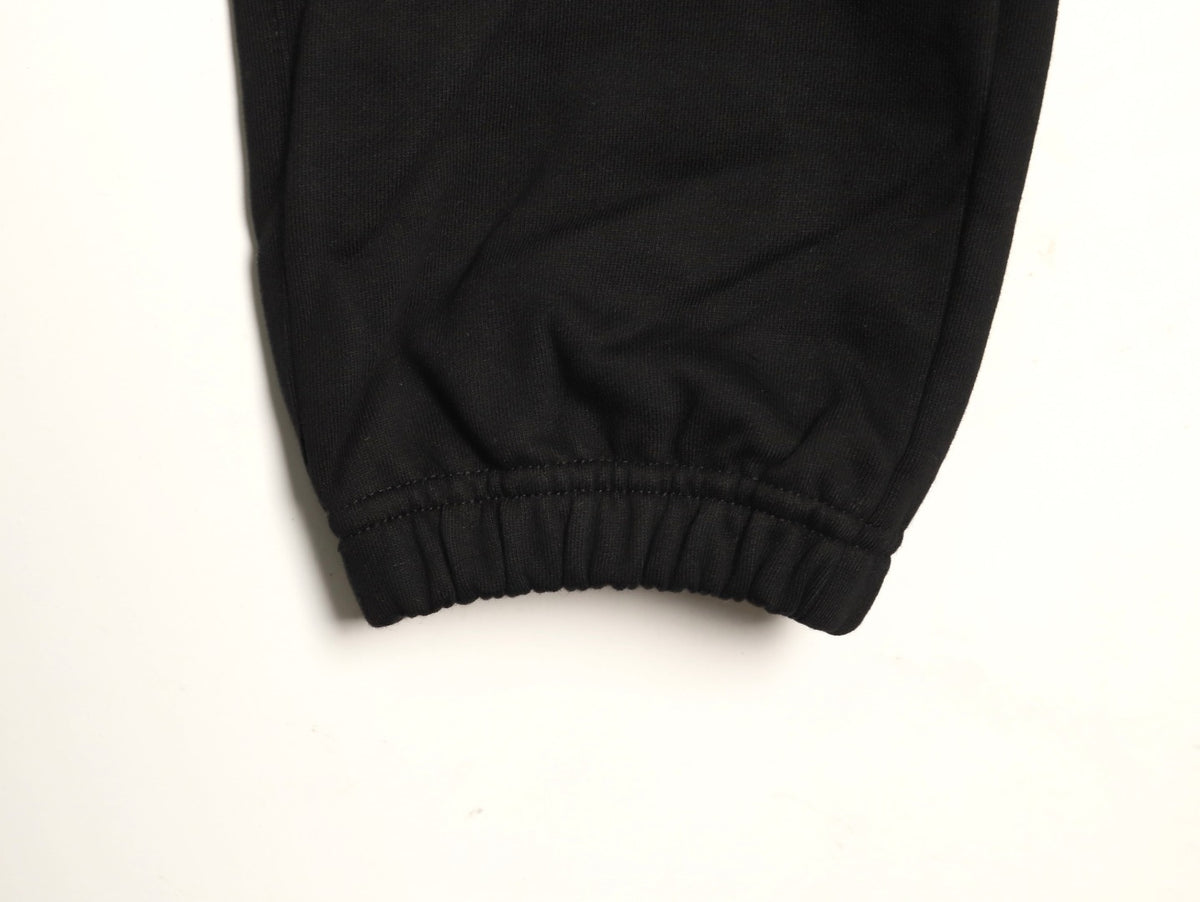 Burberry 25FW Black Equestrian-Stamp Drawstring Jogger Pants